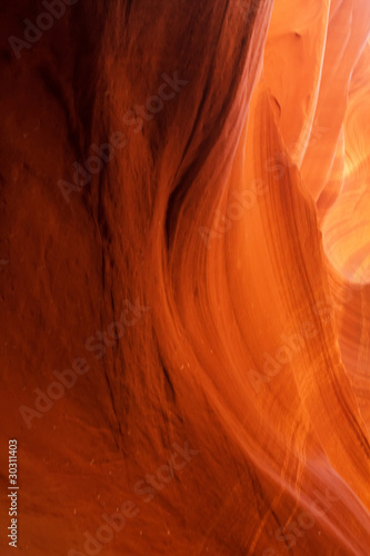 Red rock formations in antelope canyon