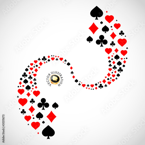 Vector gambling composition. Abstract background.