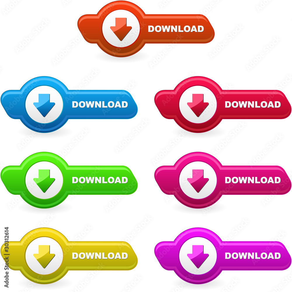 Obraz premium Download button set. Vector set for web.