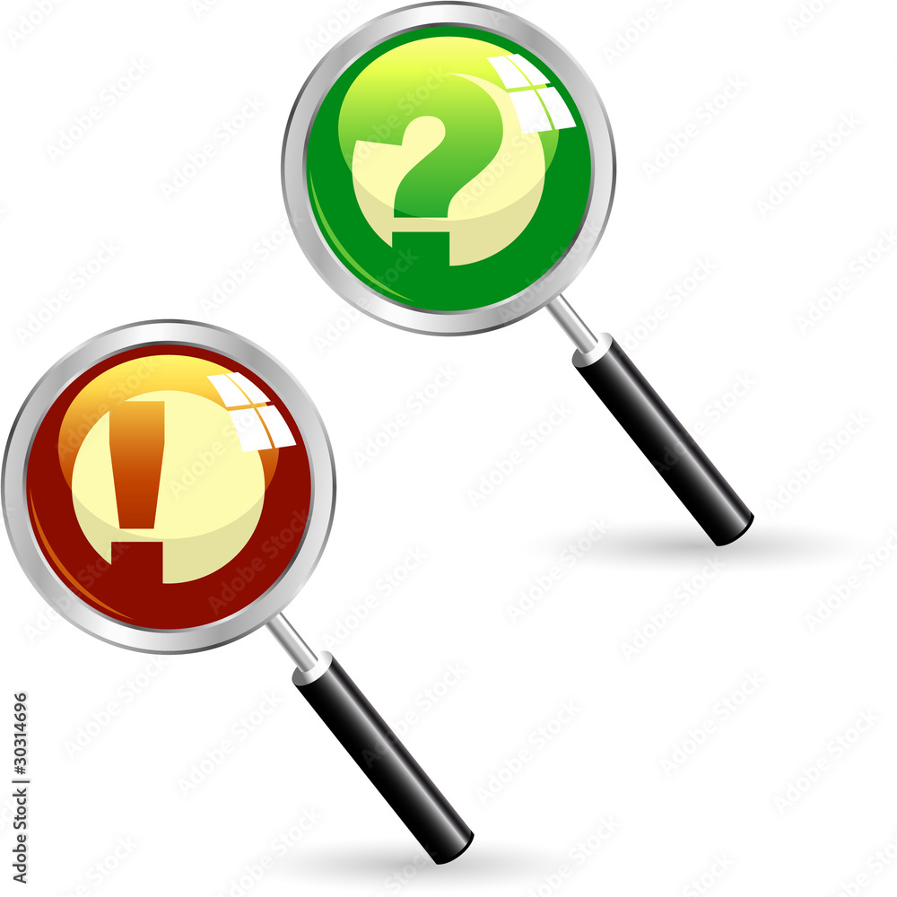 Exclamation and question vector elements. Exclamation and question vector elements.