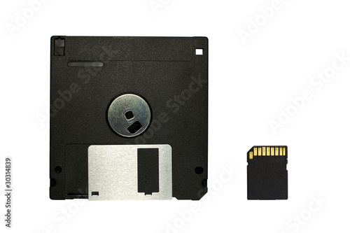 floppy disk and SD Card