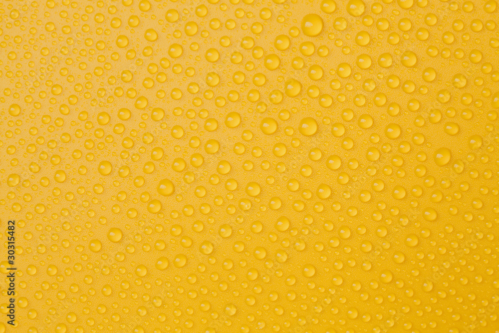 Water-drops on yellow Water-drops on yellow