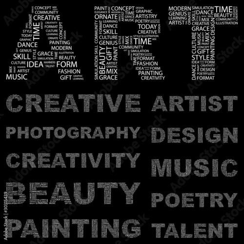 ART. Vector word collection. Wordcloud illustration. #30315439