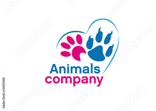 logo empreintes de chat et chien
