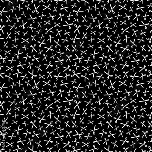 Seamless background with scissors