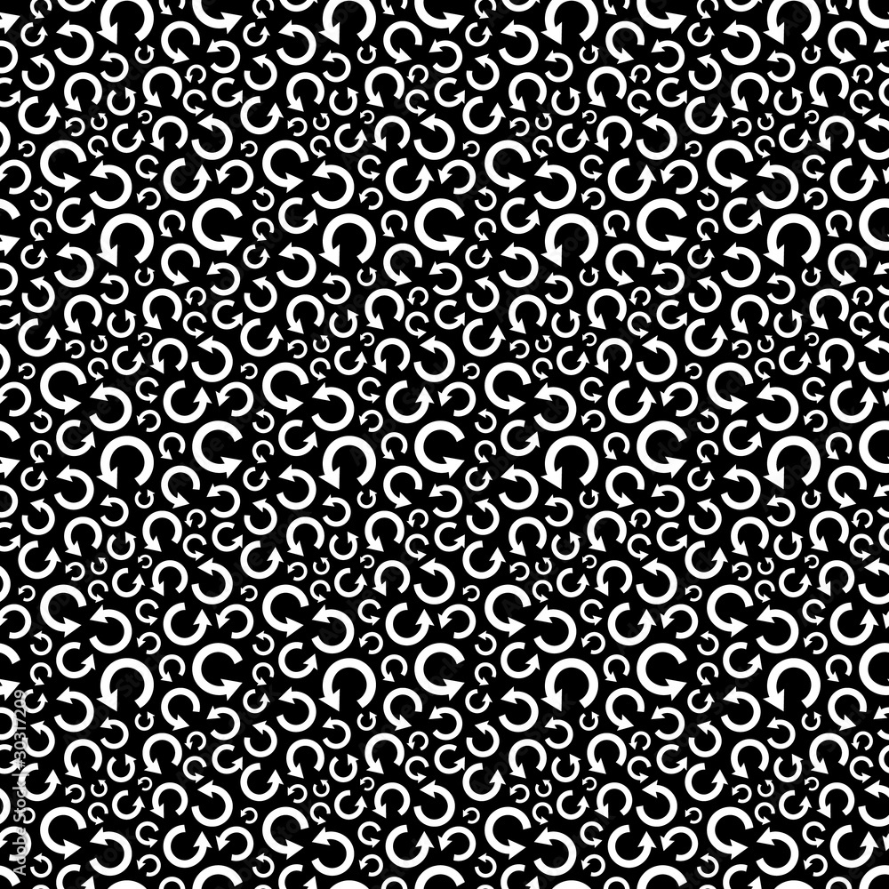 Seamless pattern with recycle arrows Seamless pattern with recycle arrows