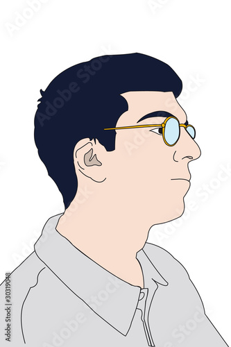 jeune homme de profil