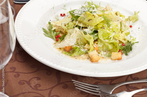 vegetable salad with croutons