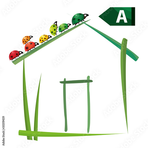 Maison à faibles émissions de co2, vecteur