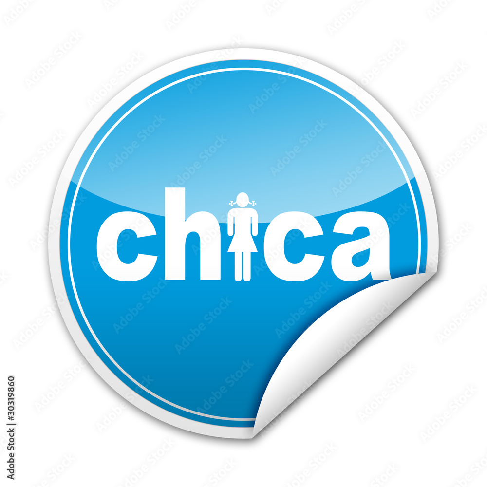 Pegatina chica con reborde Pegatina chica con reborde