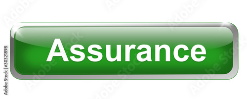 assurance sur bouton métal rectangle vert