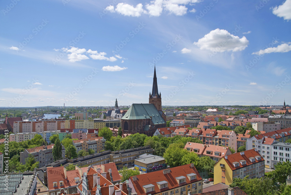 Fototapeta premium Katedra w mieście Szczecin