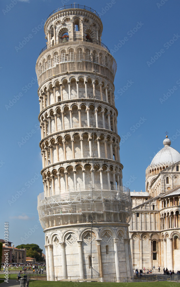 Italy, Pisa. Leaning Tower in Campo dei Miracoli