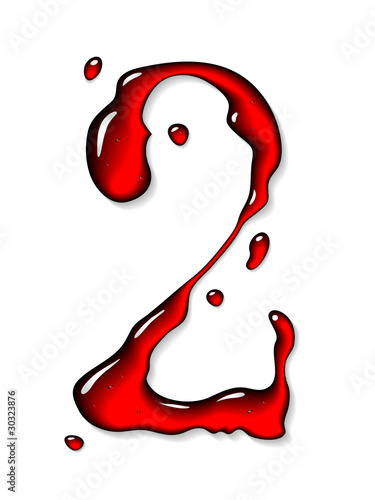 Red liquid letter