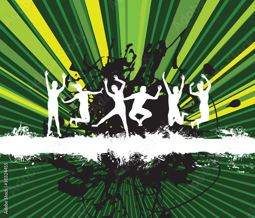 people jumping on a splash background