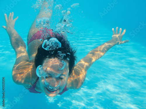 Young Woman Underwater