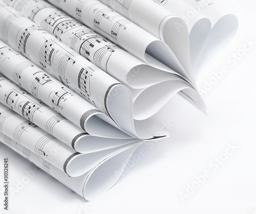 Quadro em tela Curly paper sheets