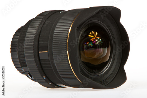 Wide angle lens (12-24mm), isolated on white. (4)