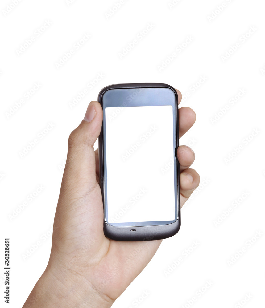 Mobile phone With hand Mobile phone With hand