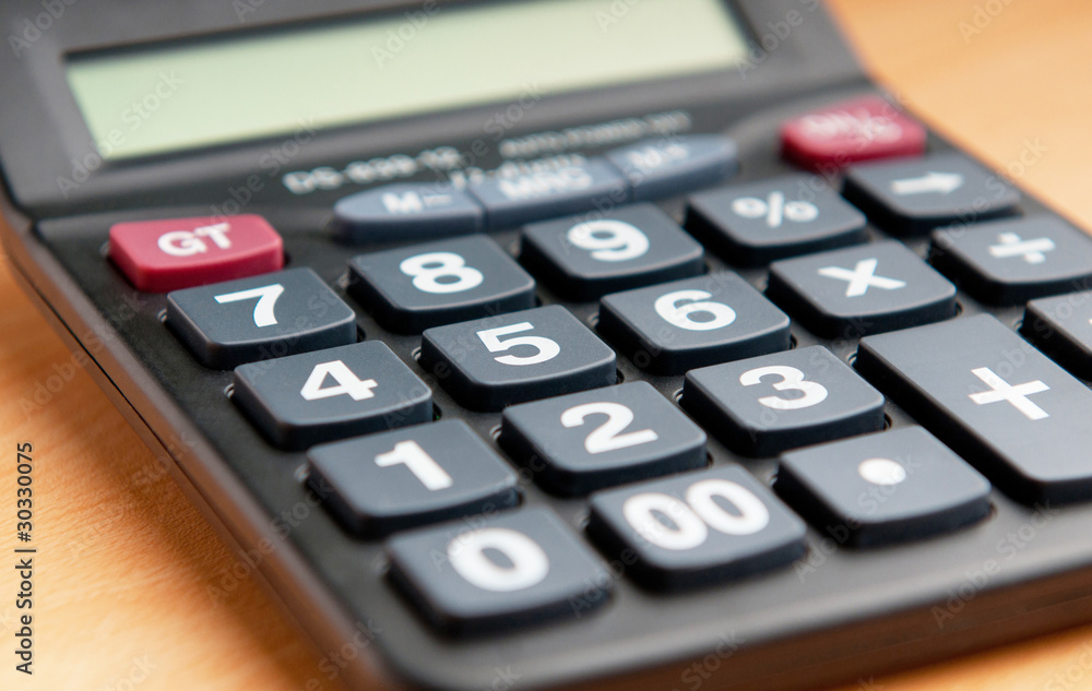 Business concept with accounting calculator Business concept with accounting calculator