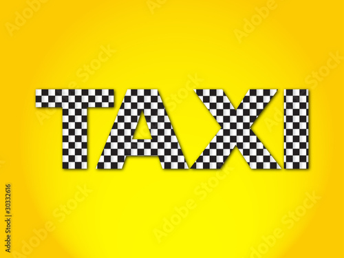 Taxi Schriftzug im Racing Look