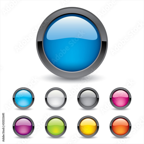 Free Download Colored 3d Glossy Buttons - GFXLoad