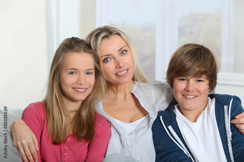 Portrait of mother and children Portrait of mother and children