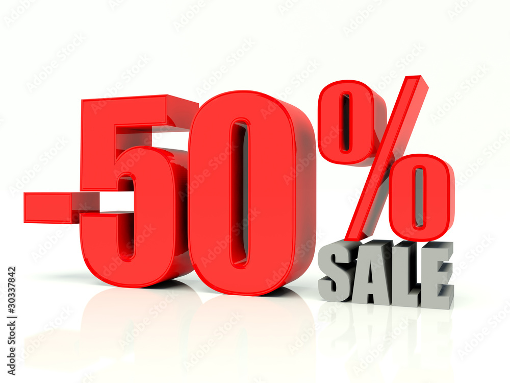 Fifty percent off sale Fifty percent off sale