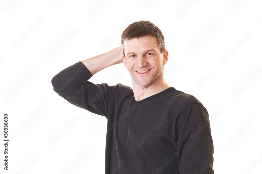 Handsome guy isolated on white Handsome guy isolated on white