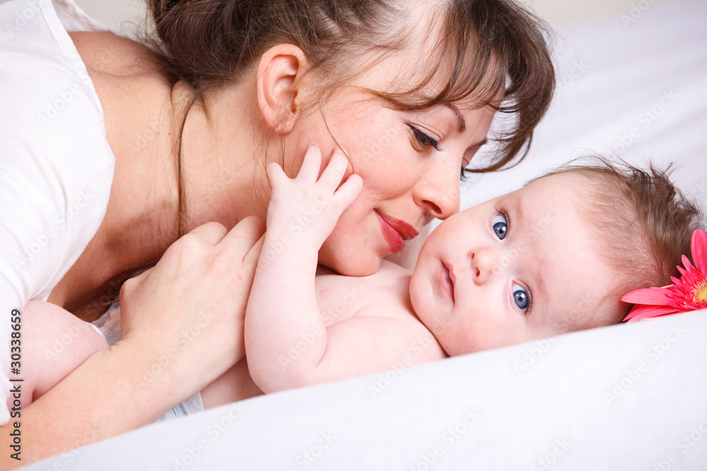 Mom playing with baby Mom playing with baby