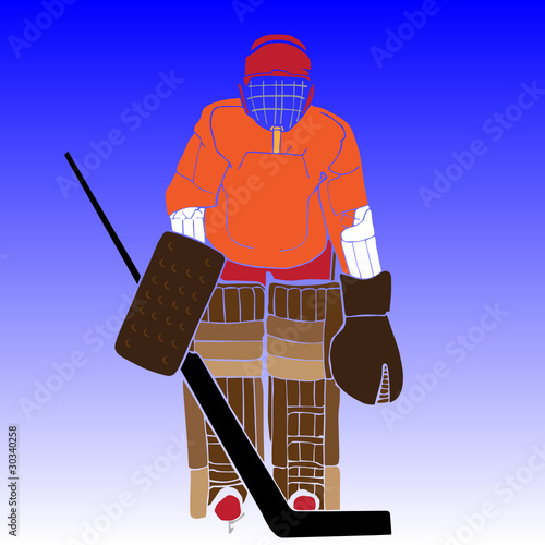hockey goalie vector illustration
