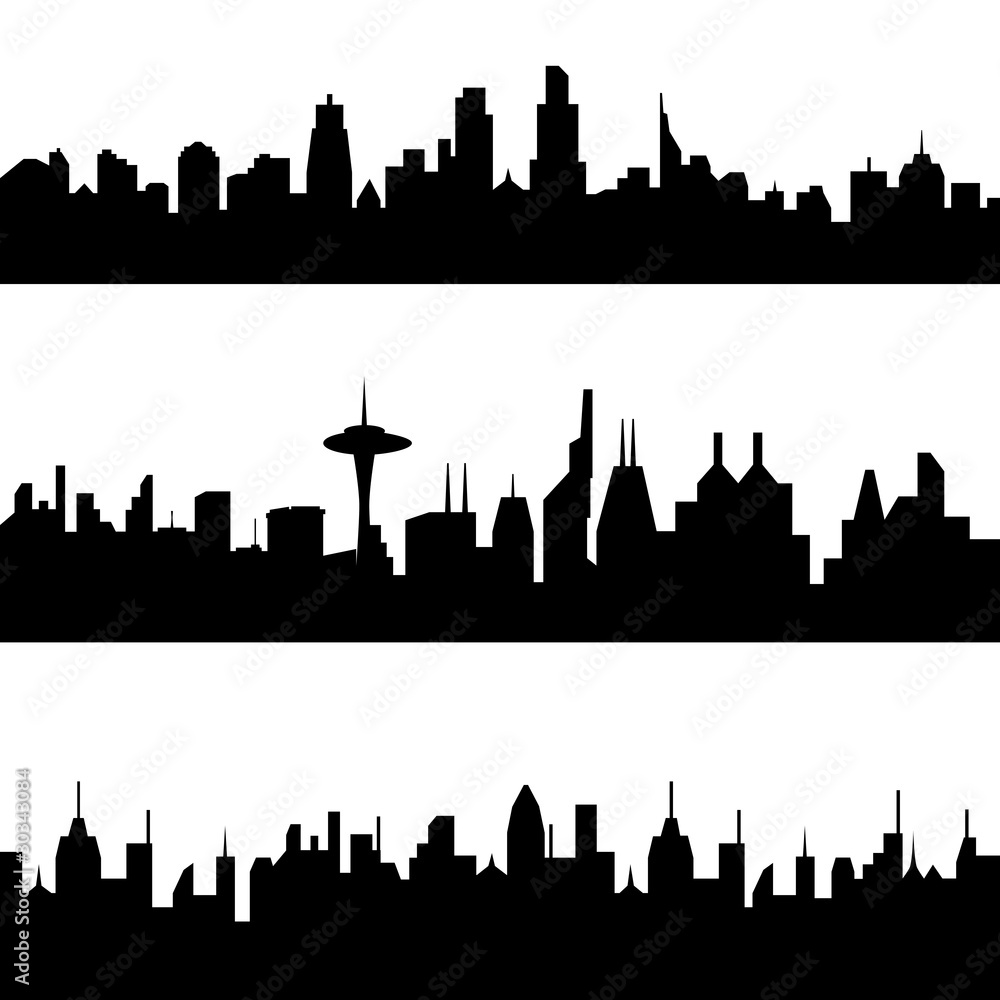 Various city skylines
