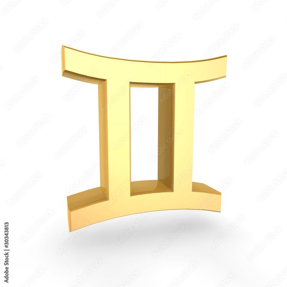 golden gemini symbol of zodiac golden gemini symbol of zodiac