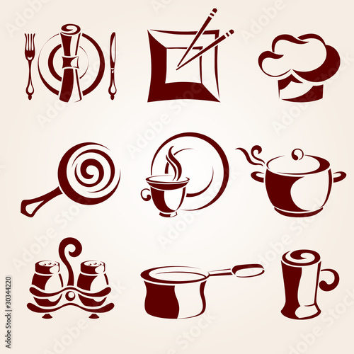 Restaurant elements set