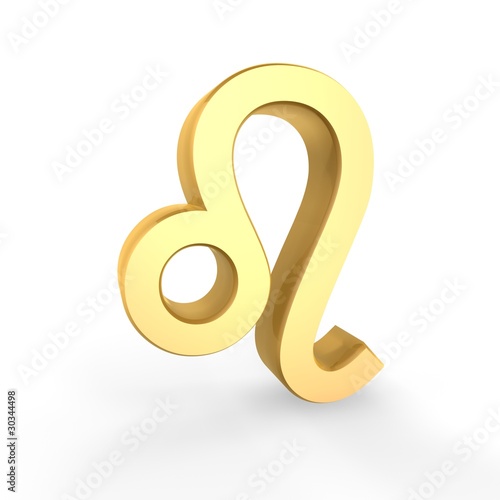 golden leo symbol of zodiac