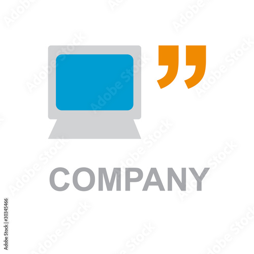 Logo quote computer # Vector
