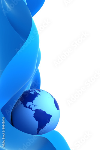 Earth on a blue wave