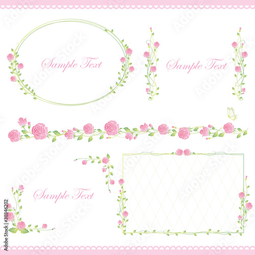 set of rose frame