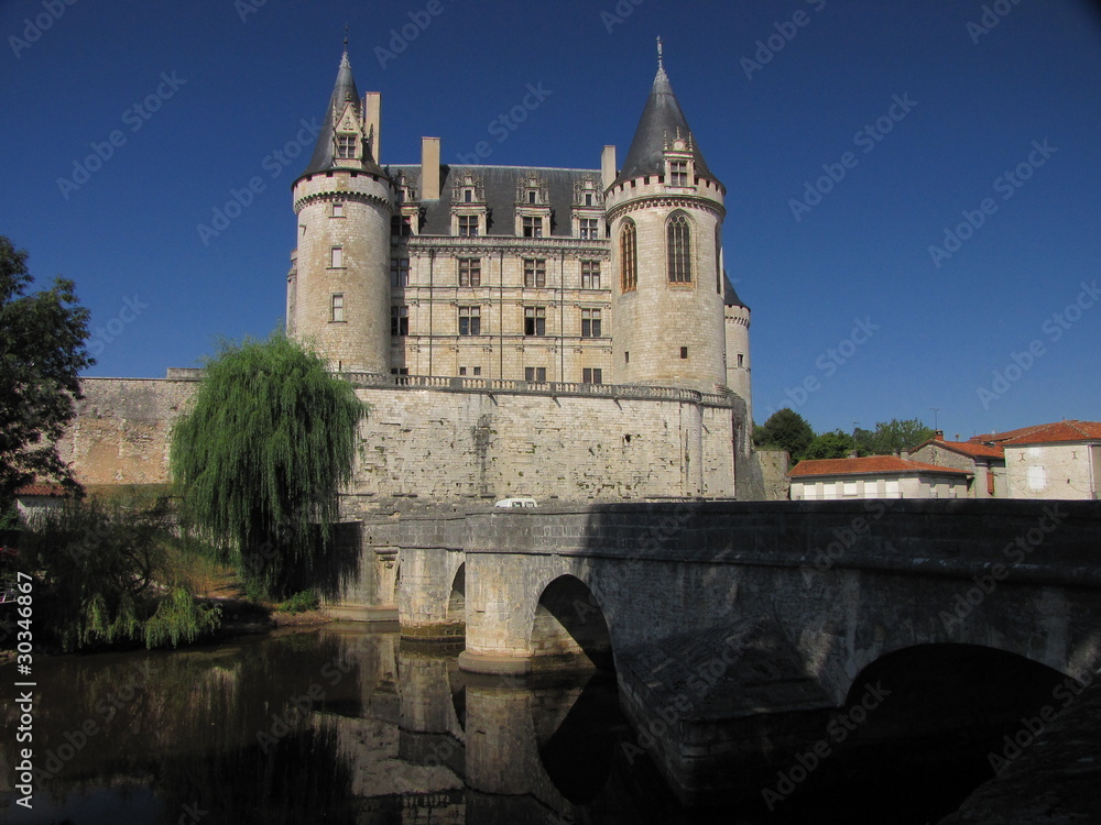 Fototapeta premium Zamek La Rochefoucauld; Charente, Limousin, Perigord