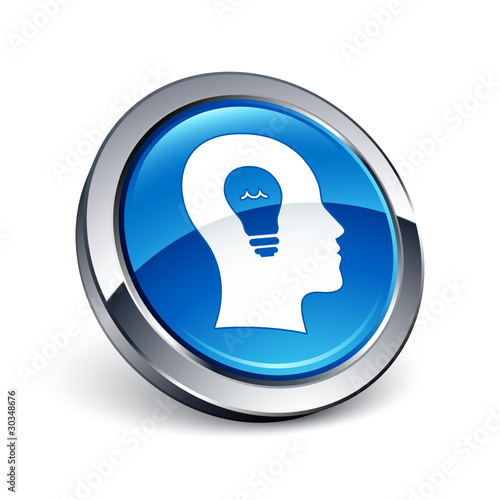 icône bouton internet tête ampoule
