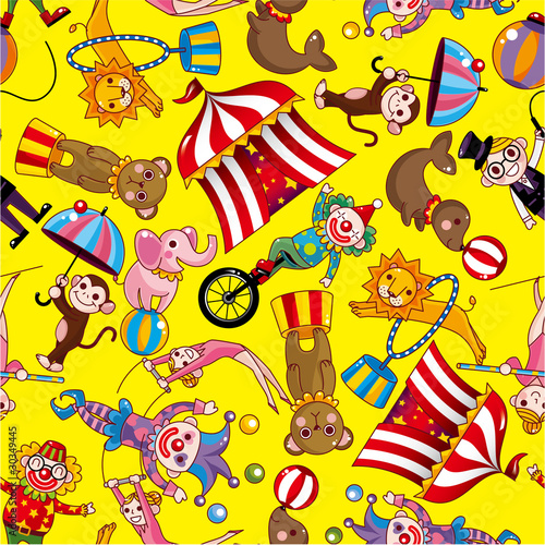seamless circus pattern