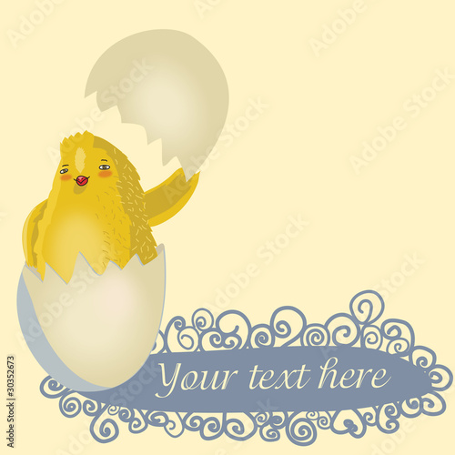 chicken_easter_background in vector