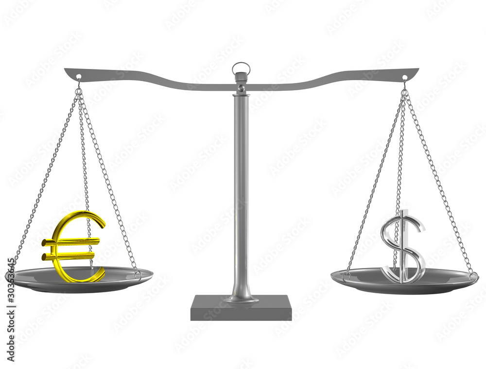 Euro and Dollar on balance Euro and Dollar on balance