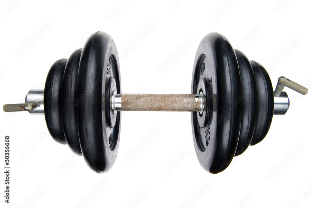 dumbbell on white background dumbbell on white background