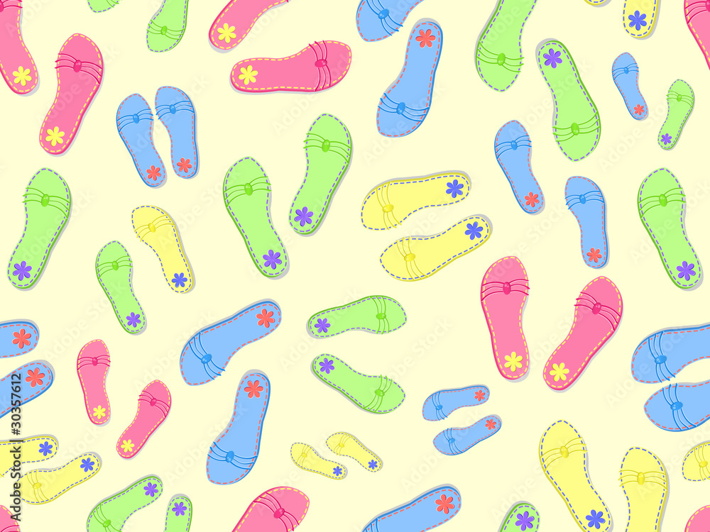 summer beach slippers seamless pattern summer beach slippers seamless pattern