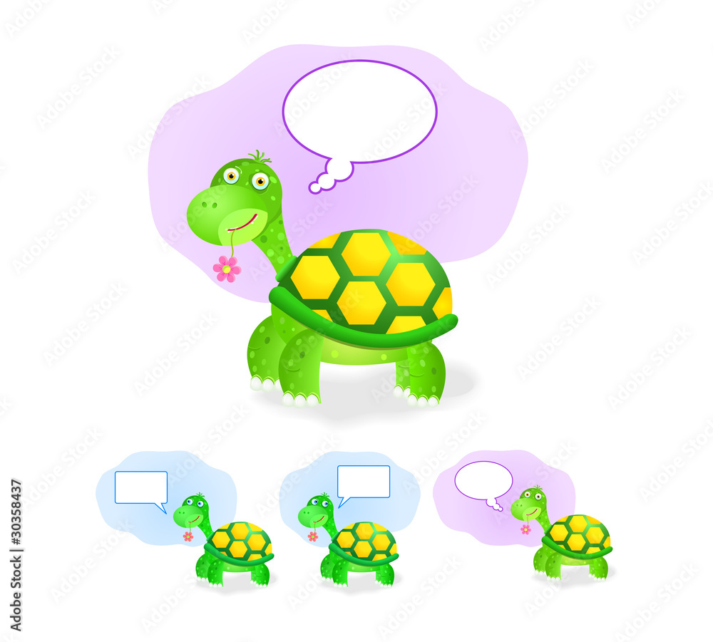 thinking turtle icon set with chat box thinking turtle icon set with chat box