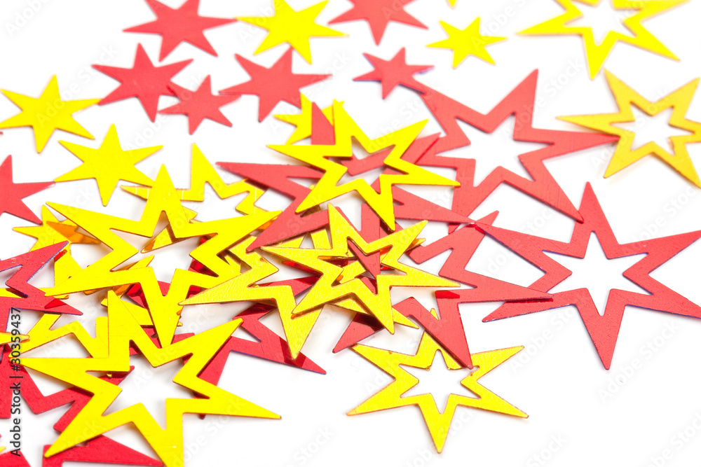 Placer of yellow and red stars Placer of yellow and red stars