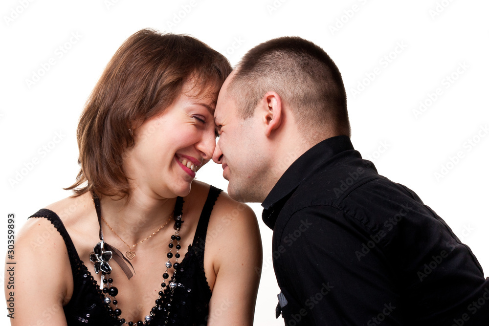 Portrait of a beautiful young happy smiling couple Portrait of a beautiful young happy smiling couple