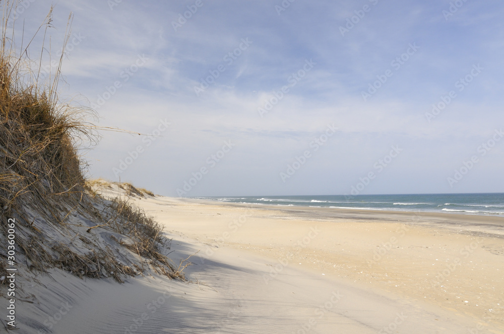 Isolated Beach on Winter Day - Outer Banks, North Carolina