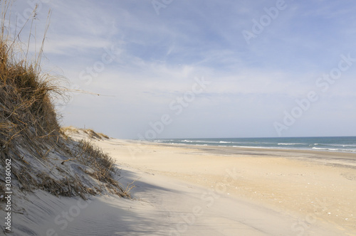 Fototapeta Naklejka Na Ścianę i Meble -  Isolated Beach on Winter Day - Outer Banks, North Carolina